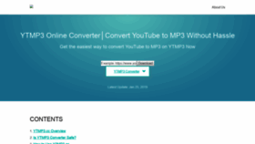 What Ytmp3.io website looked like in 2019 (4 years ago)