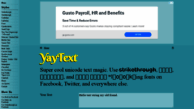 What Yaytext.com website looked like in 2019 (4 years ago)