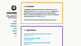 What Yasoob.me website looked like in 2019 (6 years ago)