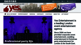 What Yesentertainment.co.uk website looked like in 2019 (4 years ago)