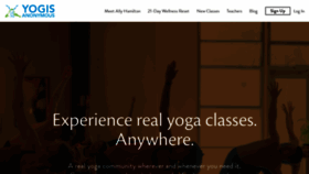 What Yogisanonymous.com website looked like in 2019 (4 years ago)