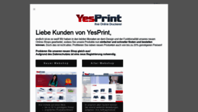 What Yesprint.de website looked like in 2019 (4 years ago)