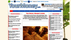 What Yourmoney.co.in website looked like in 2019 (4 years ago)