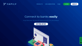 What Yapily.com website looked like in 2019 (6 years ago)