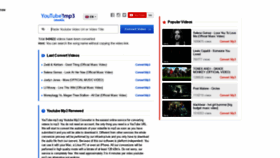 What Youtube3mp3.org website looked like in 2019 (4 years ago)