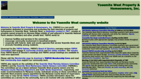 What Yosemitewest.org website looked like in 2019 (4 years ago)