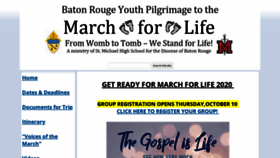 What Youthmarchforlife.org website looked like in 2019 (4 years ago)