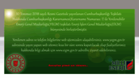 What Yegm.gov.tr website looked like in 2020 (4 years ago)