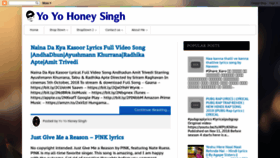 What Yohoneysinghsongs.blogspot.com website looked like in 2020 (4 years ago)