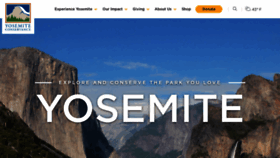 What Yosemite.org website looked like in 2020 (4 years ago)