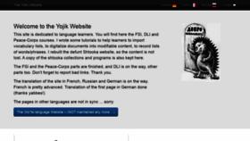 What Yojik.eu website looked like in 2020 (4 years ago)