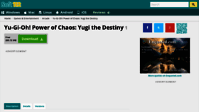What Yu-gi-oh-power-of-chaos-yugi-the-destiny.soft112.com website looked like in 2020 (4 years ago)
