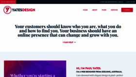 What Yatesdesign.com.au website looked like in 2020 (4 years ago)