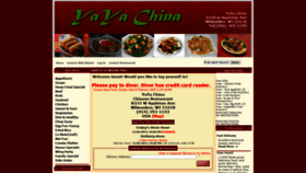 What Yayachinesefood.com website looked like in 2020 (4 years ago)