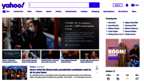 What Yahoo.co website looked like in 2020 (4 years ago)