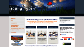 What Youngagain.com website looked like in 2020 (4 years ago)