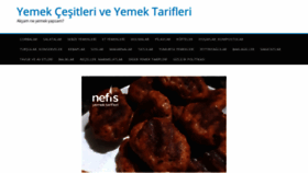 What Yemekcesitleri.net website looked like in 2020 (3 years ago)