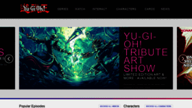 What Yugioh.com website looked like in 2020 (3 years ago)