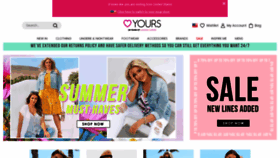 What Yoursclothing.com website looked like in 2020 (3 years ago)