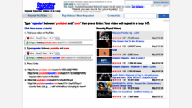 What Youtuberepeater.com website looked like in 2020 (3 years ago)