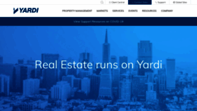 What Yardi.com website looked like in 2020 (3 years ago)