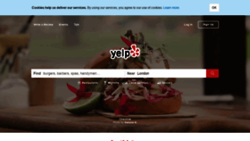 What Yelp.co.uk website looked like in 2020 (3 years ago)