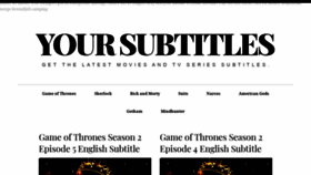 What Yoursubtitles.com website looked like in 2020 (3 years ago)