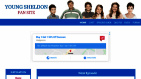 What Young-sheldon.com website looked like in 2020 (3 years ago)