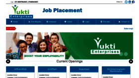 What Yuktijob.com website looked like in 2020 (3 years ago)
