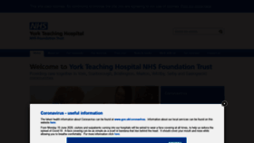 What Yorkhospitals.nhs.uk website looked like in 2020 (3 years ago)