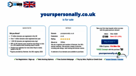 What Yourspersonally.co.uk website looked like in 2020 (5 years ago)