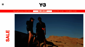 What Y-3.com website looked like in 2020 (3 years ago)