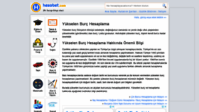 What Yukselen-burc-hesaplama.hesabet.com website looked like in 2020 (3 years ago)