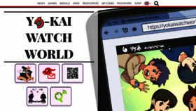 What Yokaiwatchworld.net website looked like in 2020 (5 years ago)