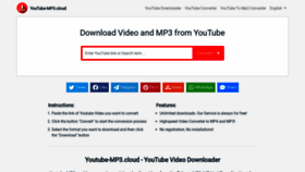 What Youtube-mp3.cloud website looked like in 2020 (3 years ago)