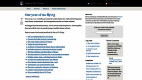 What Yearofnoflying.com website looked like in 2020 (3 years ago)