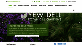 What Yewdellgardens.org website looked like in 2020 (3 years ago)