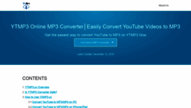 What Ytmp3.io website looked like in 2020 (3 years ago)
