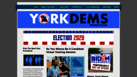 What Yorkdems.org website looked like in 2020 (3 years ago)