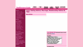 What Yourromanceguide.com website looked like in 2020 (3 years ago)