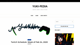 What Yuki-pedia.com website looked like in 2020 (4 years ago)