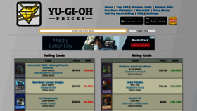 What Yugiohprices.com website looked like in 2020 (3 years ago)