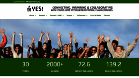 What Yesworld.org website looked like in 2020 (3 years ago)