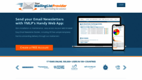 What Yourmailinglistprovider.com website looked like in 2020 (3 years ago)