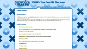 What Yourls.org website looked like in 2020 (3 years ago)