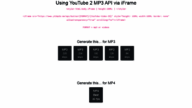 What Yt2mp3s.me website looked like in 2020 (3 years ago)