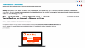 What Yanbalbolivia.net website looked like in 2020 (3 years ago)