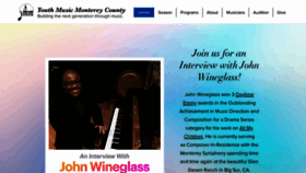 What Youthmusicmonterey.org website looked like in 2020 (3 years ago)