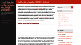What Yazili-sorulari.net website looked like in 2020 (3 years ago)