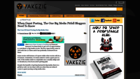 What Yakezie.com website looked like in 2020 (3 years ago)